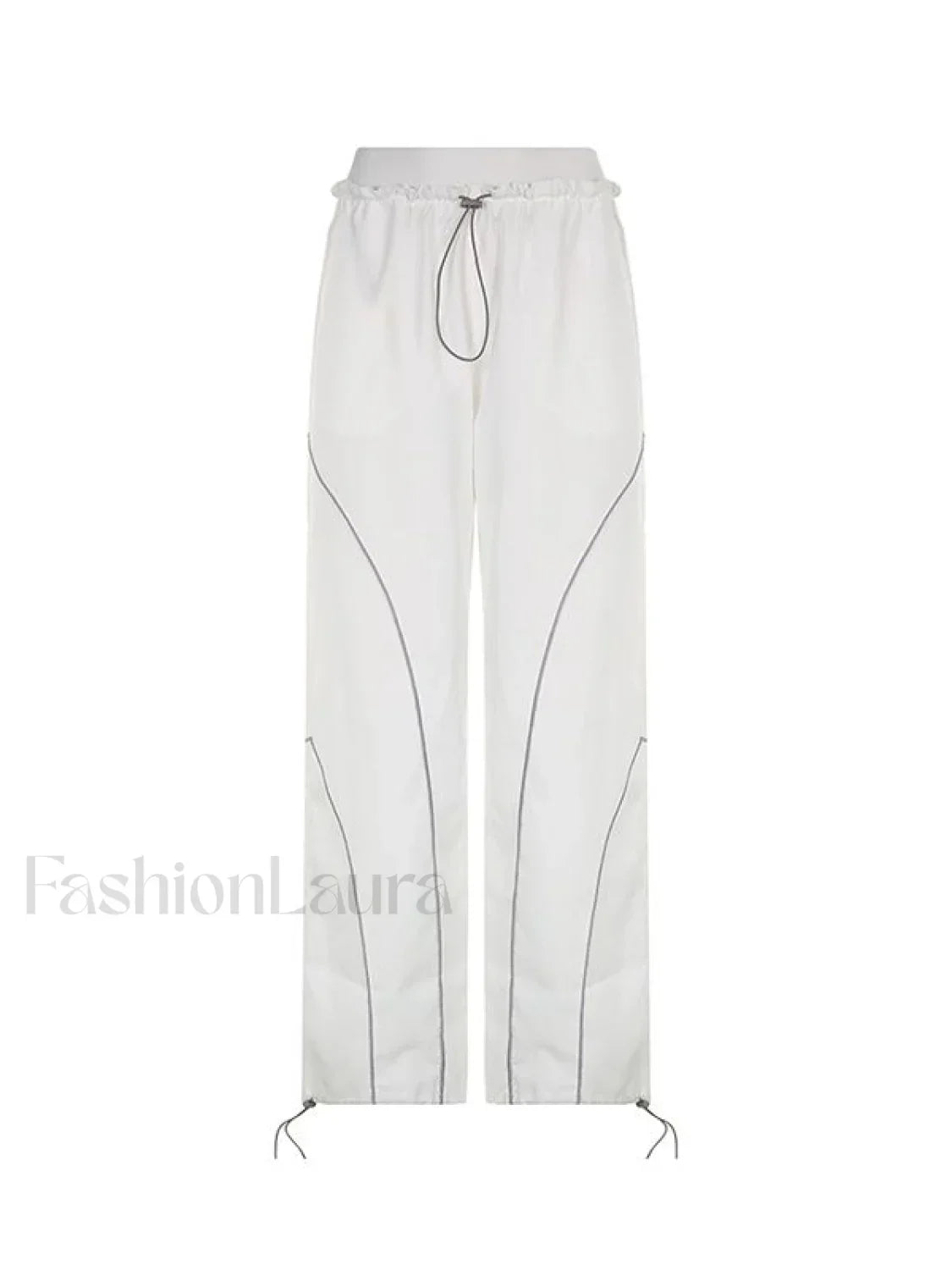 Pintuck Detail Straight Leg Pants