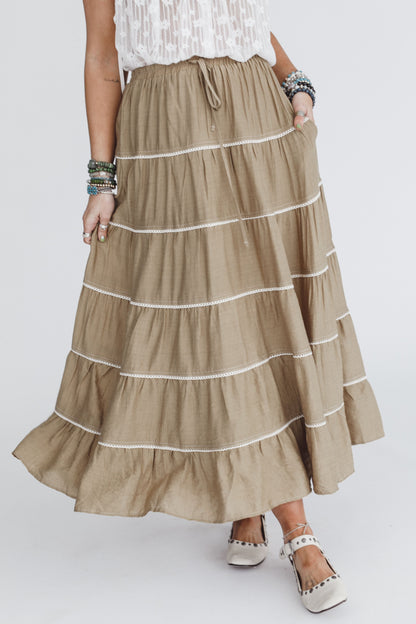 Mossy Grove Maxi Skirt - Olive
