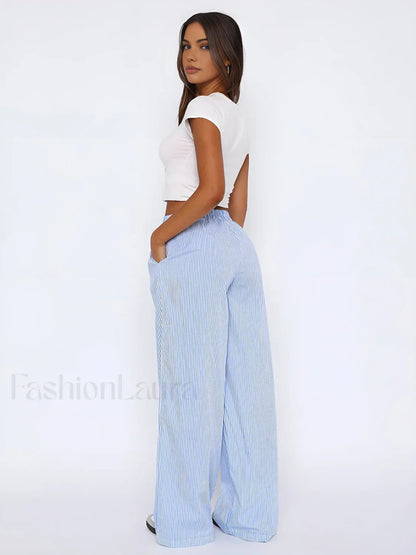 Styling Striped Graceful Long Pants