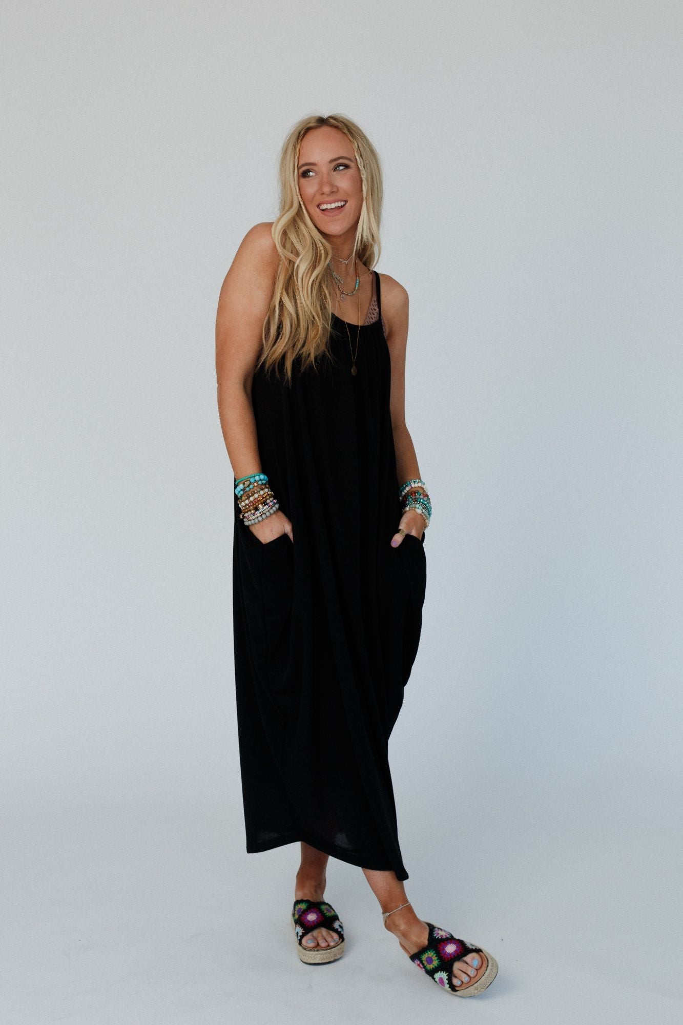 The Nest Simple Serene Maxi Dress - Black - Pre Order